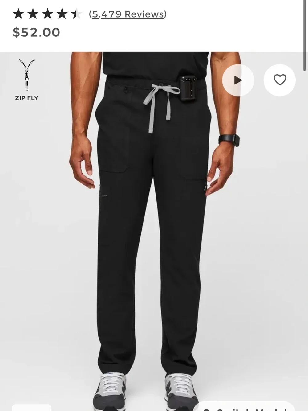 FIGS Men’s Black Scrub Pants